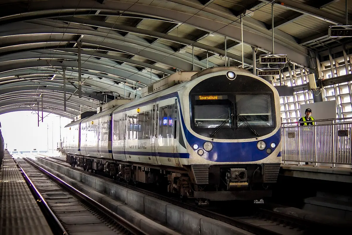 Bangkok Airport Rail Link City Line train linking Suvarnabhumi and the city