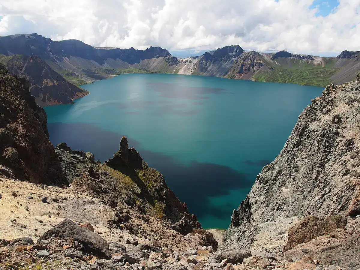 Heaven Lake seen from the northern rim of Changbai Mountain