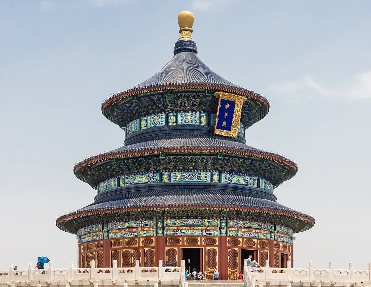 The round triple-roofed Hall of Prayer for Good Harvests at the Temple of Heaven