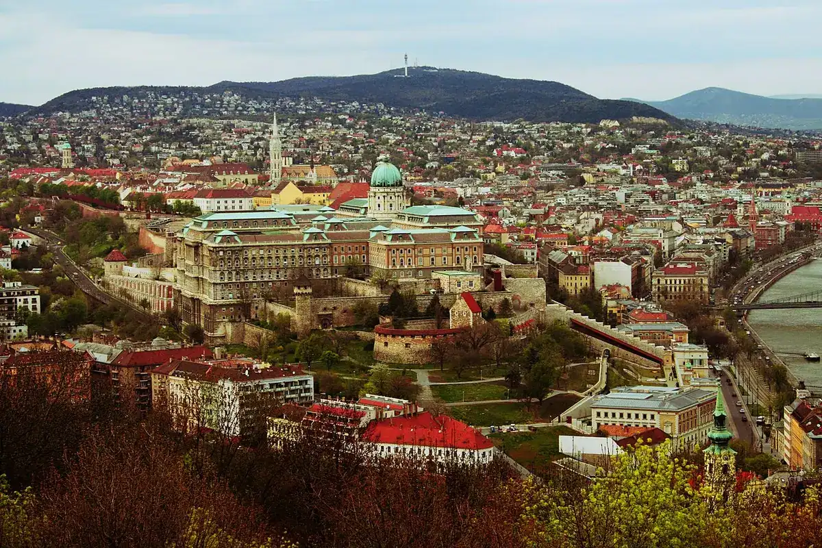 Buda Castle and the castle district seen from Gellért Hill