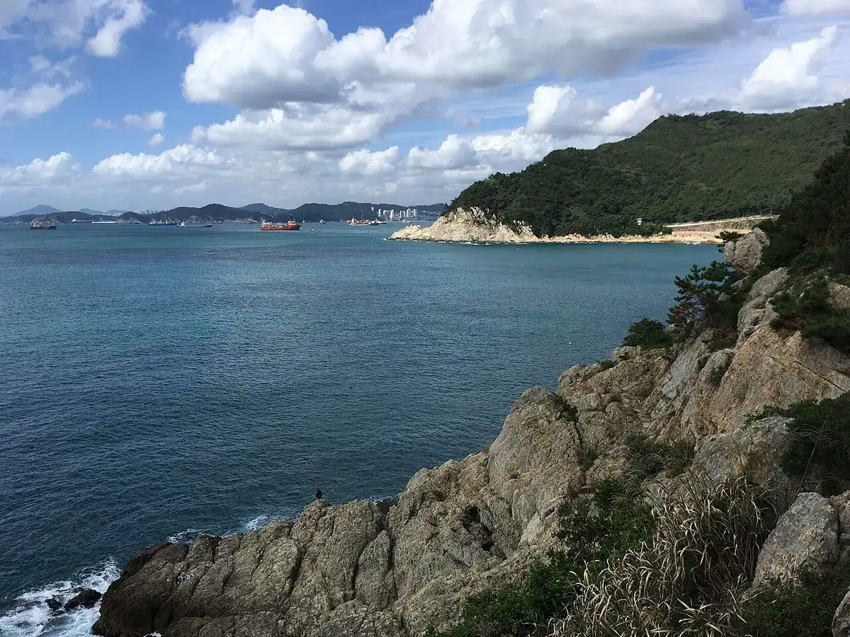 Rocky sea cliffs at Taejongdae