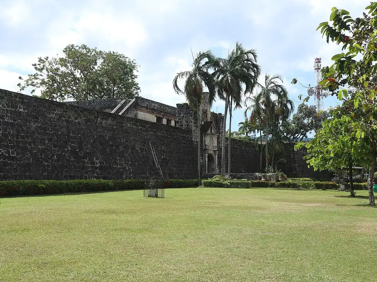 Side view of the stone walls of Fort San Pedro, Cebu City