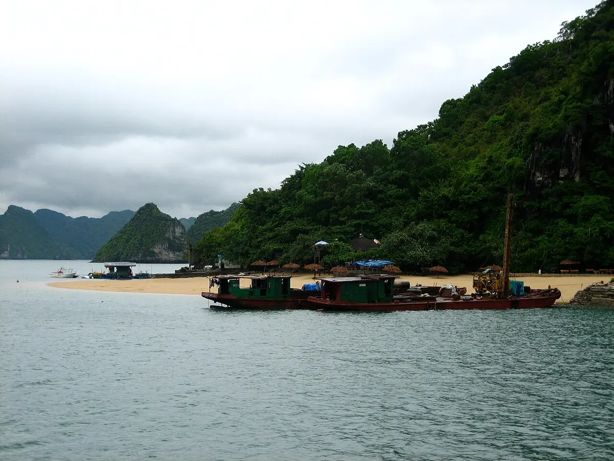 Ti Top Island seen on the approach across Ha Long Bay