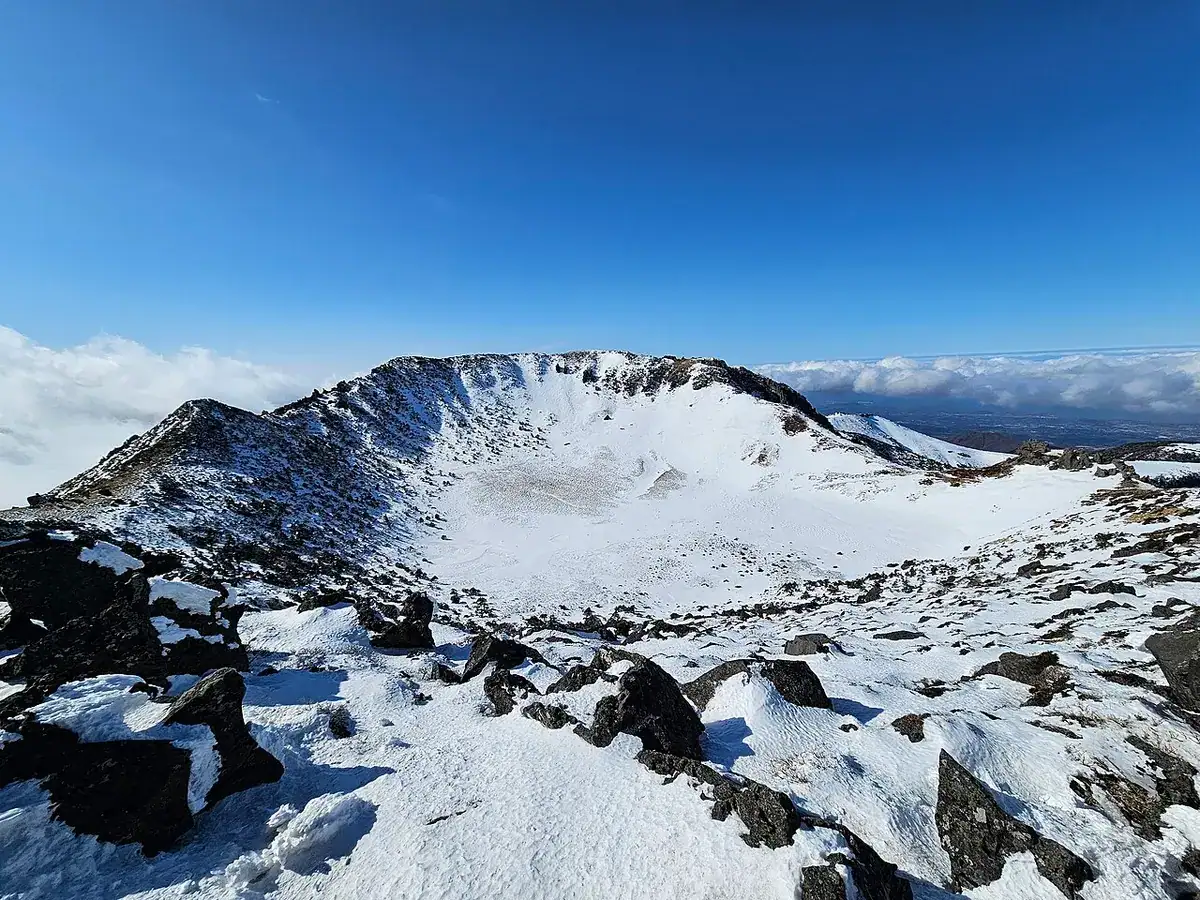 Baengnokdam crater at the summit of Hallasan