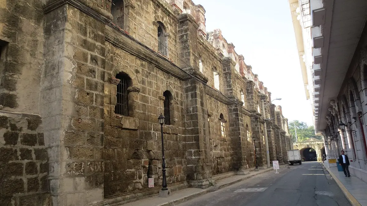 The old Intramuros city wall seen from a side street