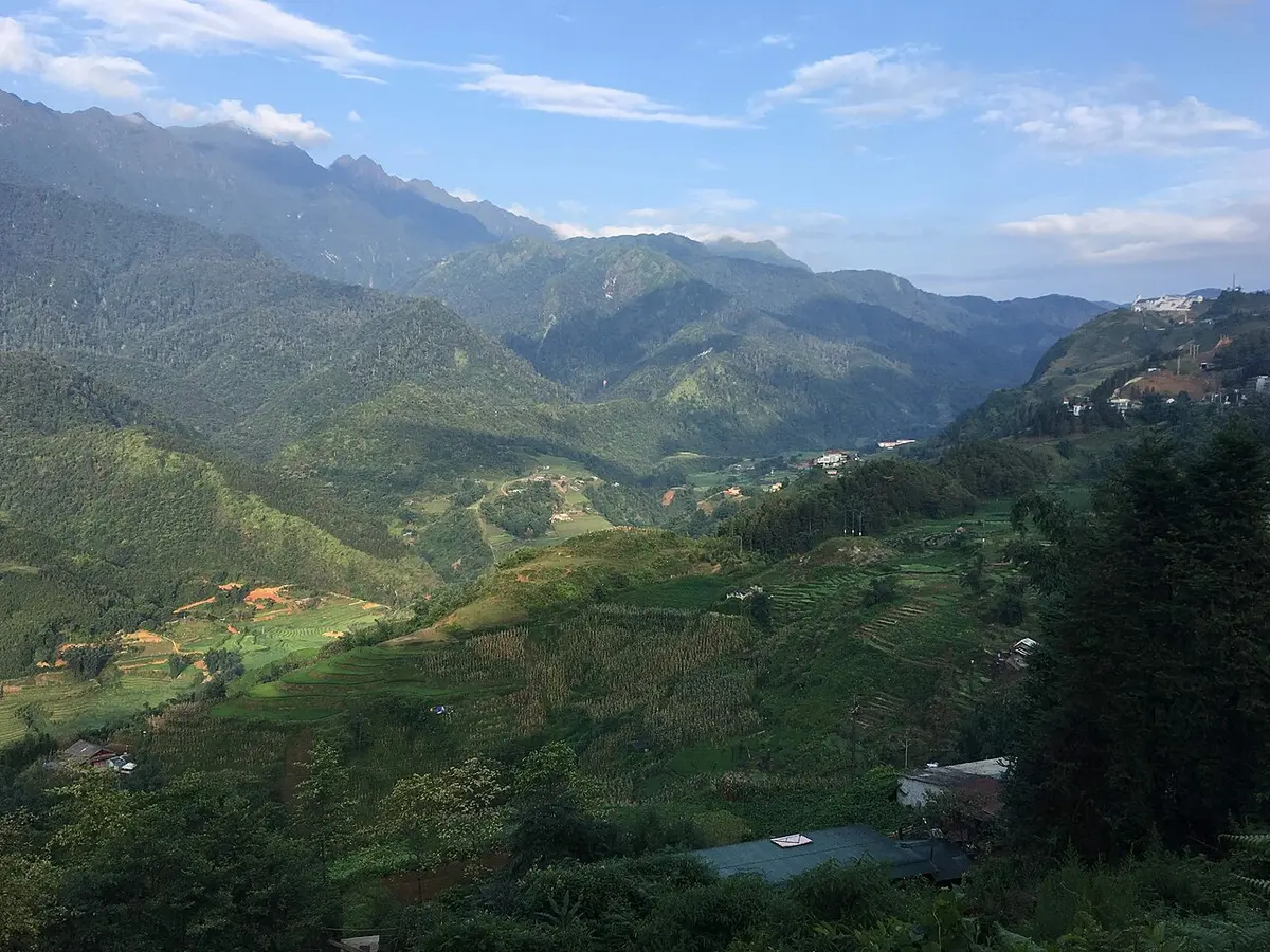 The Hoang Lien Son mountains seen from Sa Pa
