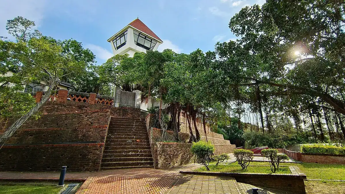 The white watchtower at Anping Old Fort