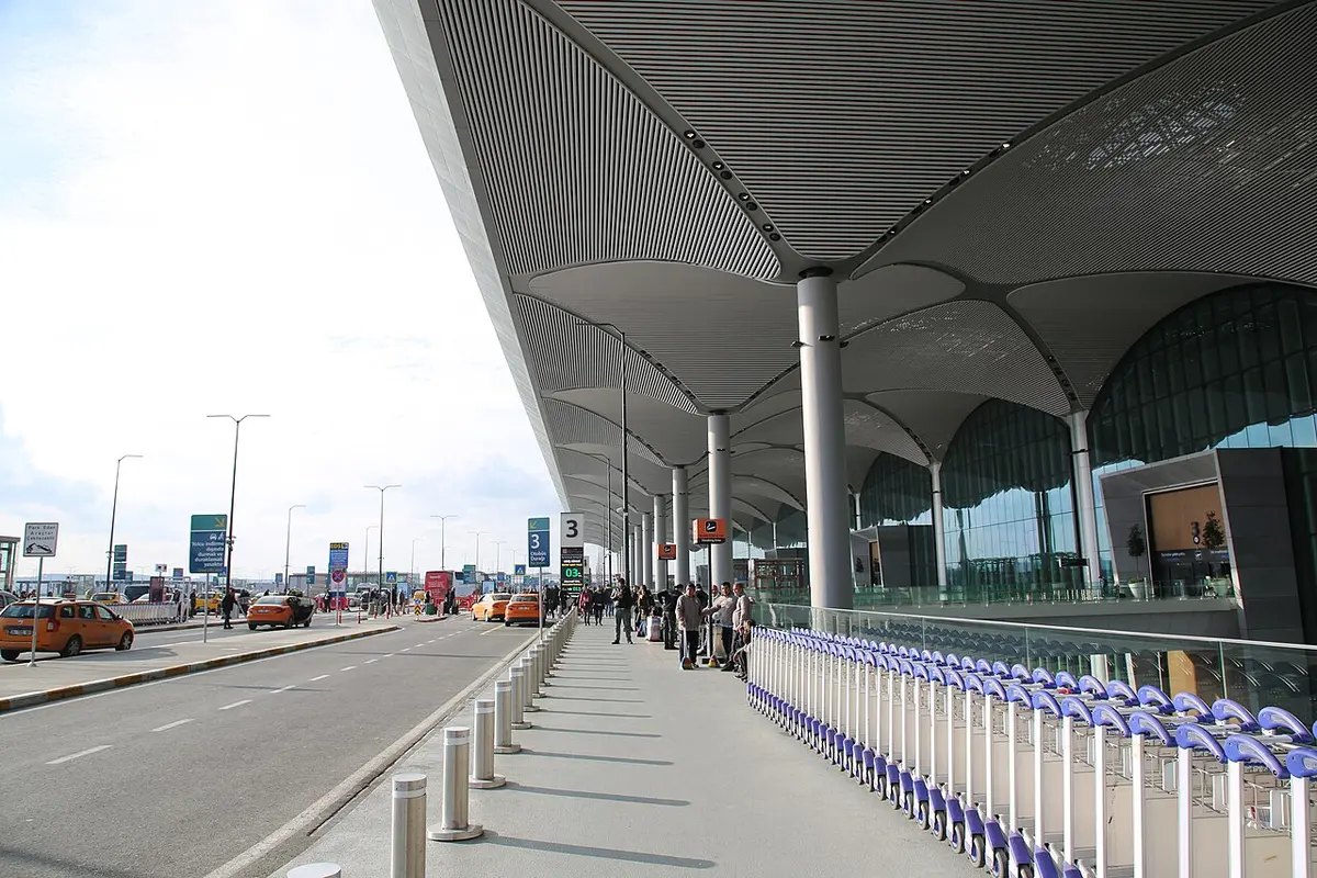 Exterior of the Istanbul Airport (IST) terminal