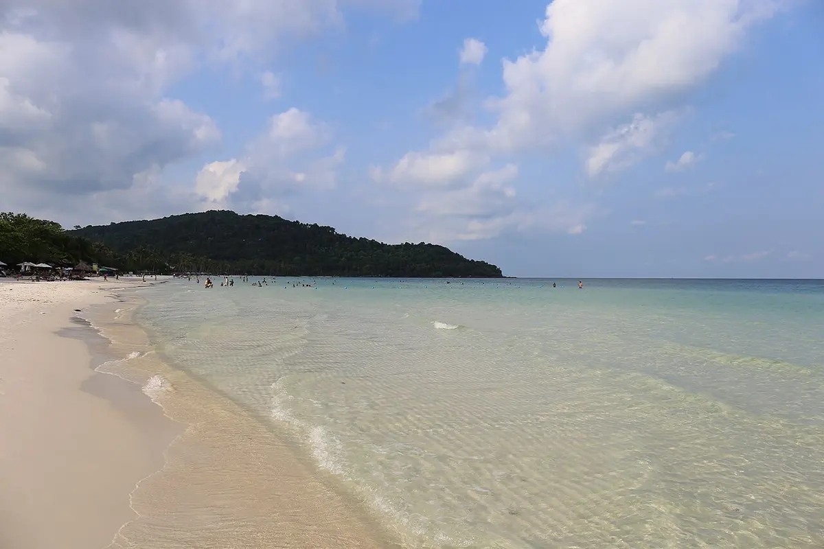 White sand of Sao Beach on Phu Quoc Island